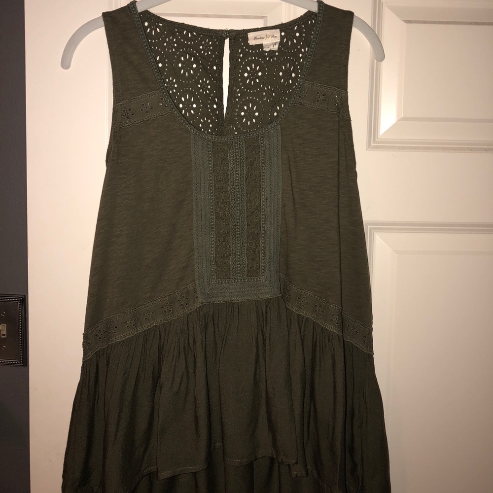Dark green Anthropologie top